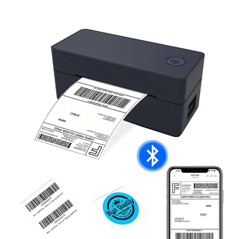 Wireless Bluetooth Thermal Shipping Label Printer 4X6 Support Android Mac Iphone Windows - Shipping Label Printer