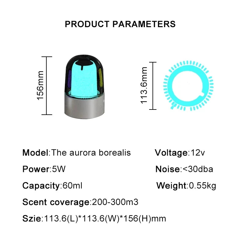 Intelligent Aromatherapy Humidifier Pure Essential Oil Ambient Light Intelligent Timing App Lication Control Home Office (