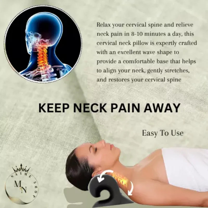 Neck and Shoulder Relaxer Cervical Chiropractic Traction Device Advanced Cervical Traction Device Remedial Pillows