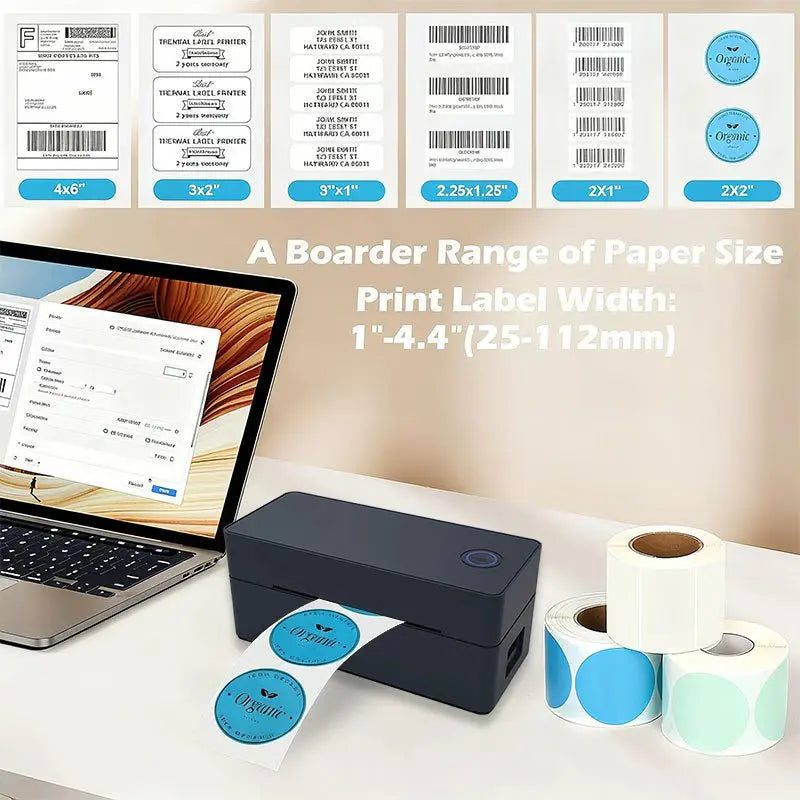 Wireless Bluetooth Thermal Shipping Label Printer 4X6 Support Android Mac Iphone Windows - Shipping Label Printer