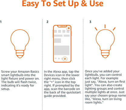 Echo Dot with  Basics Smart Color Bulb