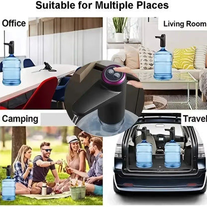 Portable 5-Gallon Water Dispenser with USB Charging Automatic Electric Pump for Home Office Outdoor Use