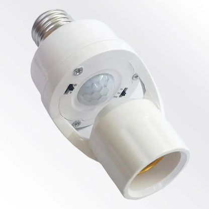 PIR Motion Sensor Lamp Holder E27 Smart Light Bulb Holder Adapter Auto On/Off Motion Light Socket for Porch Staircase Basement