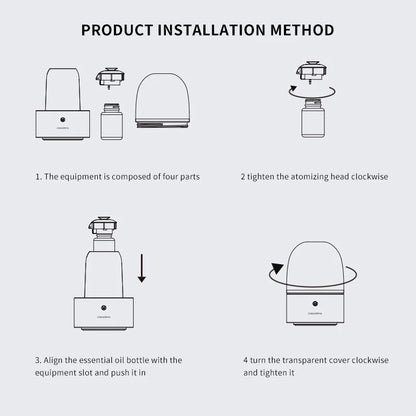 Intelligent Aromatherapy Humidifier Pure Essential Oil Ambient Light Intelligent Timing App Lication Control Home Office (