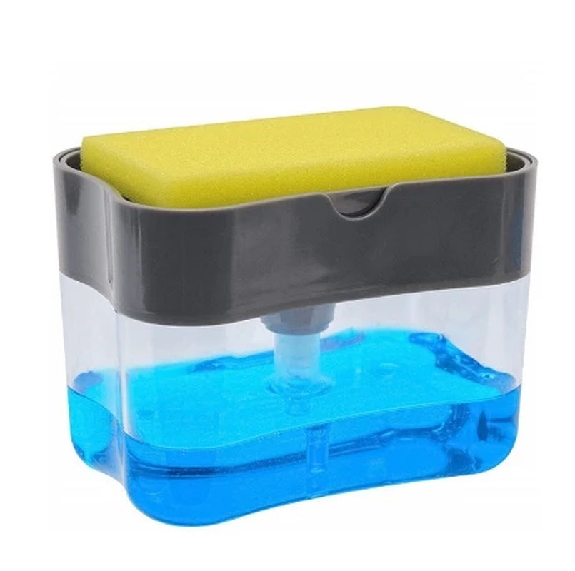 Kitchen Style Automatic Liquid Dispenser Dishwashing Brush Pot Tool Soap Dispenser with Press Cleaning Pot Brush