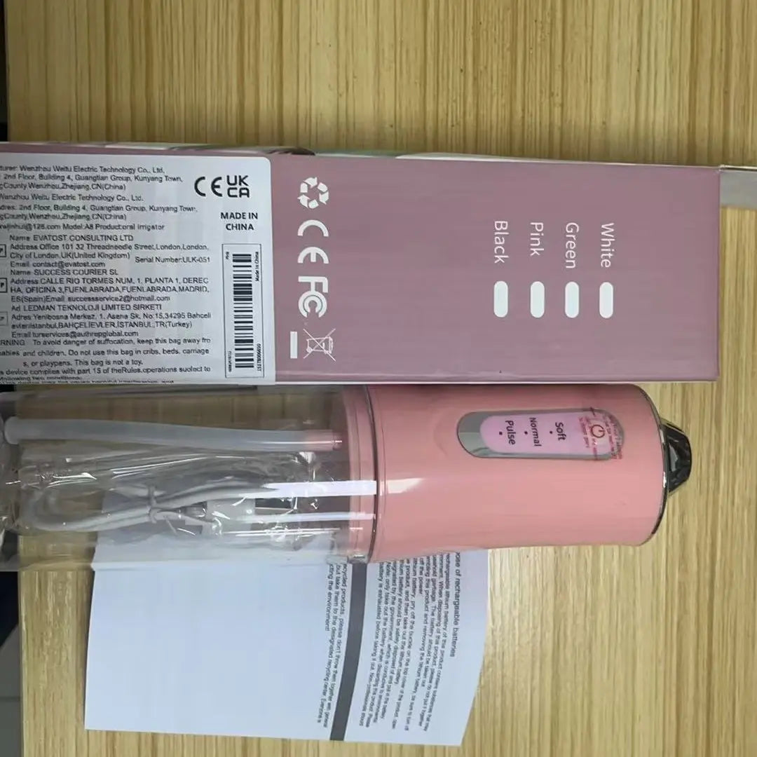 Portable Oral Irrigator, 1 Set Rechargeable Water Flosser, Waterproof Cordless Dental Irrigator, Oral Care Tool for Home & Travel