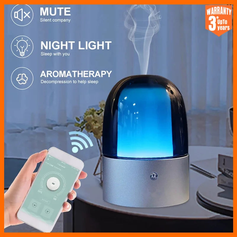Intelligent Aromatherapy Humidifier Pure Essential Oil Ambient Light Intelligent Timing App Lication Control Home Office (