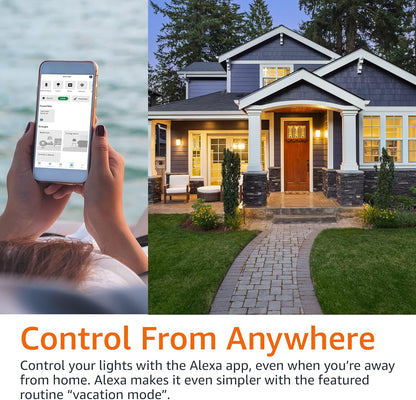 Echo Dot with  Basics Smart Color Bulb