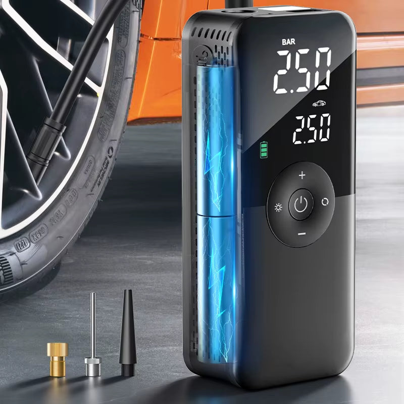 Rechargeable Air Pump Tire Inflator Portable Compressor Digital Cordless Car Tyre Inflator for Motocycle Bicycle Balls
